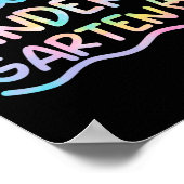 Hallo Kindergarten Gefärbte Krawatte Lehrer Kinder Poster (Ecke)