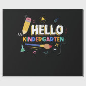 Hallo Kindergarten Geschenkpapier (Flach)