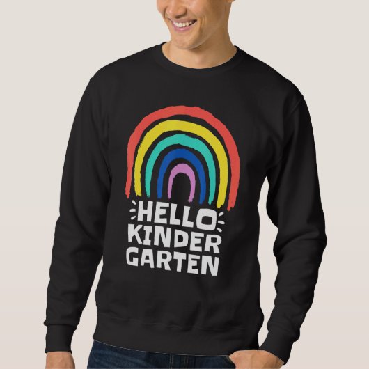 Hallo Kindergarten Goodbye Preschool Lehrer Studen Sweatshirt (Vorderseite)