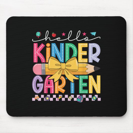 Hallo Kindergarten Kokette Bogen Bleistift Kinder Mousepad (Vorne)