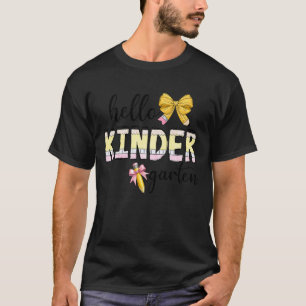Hallo Kindergarten Kokette Schleife Zurück zur Sch T-Shirt