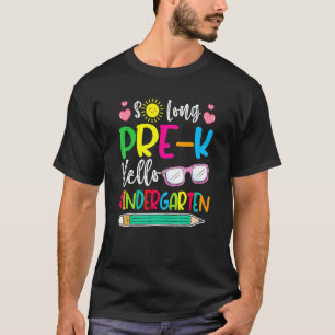 Hallo Kindergarten Lehrer Schüler Abschluss Glückl T-Shirt