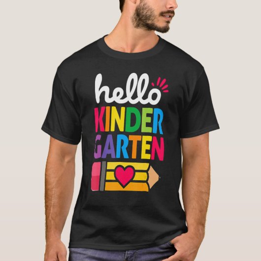 Hallo Kindergarten Lehrer und Student zurück T-Shirt (Vorderseite)