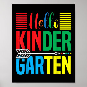 Hallo Kindergarten-Lehrer Zurück zur Schule  Poster