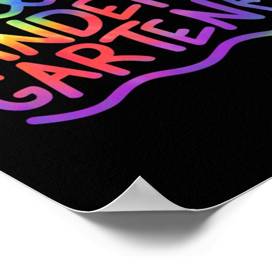 Hallo Kindergarten Lehrerin Gefärbte Krawatte Will Poster (Ecke)