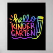 Hallo Kindergarten Lehrerin Gefärbte Krawatte Will Poster (Vorne)
