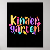 Hallo Kindergarten Lehrerin Girls Kindergarten Rüc Poster (Vorne)