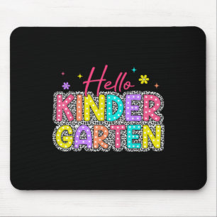 Hallo Kindergarten Leopard Back School Educate Cl Mousepad