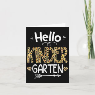 Hallo Kindergarten Leopard Lehrer zurück zur Schul Karte