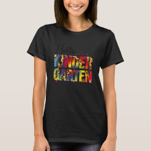 Hallo Kindergarten-Leoparden-Druck-Lehrer Zurück z T-Shirt