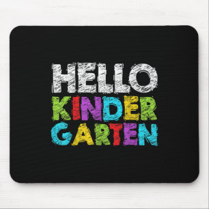 Hallo Kindergarten Lustiger Rückkehr zur Schule Sc Mousepad