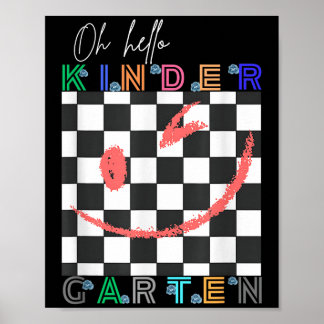 Hallo Kindergarten Niedliche Ausstattung für Kinde Poster