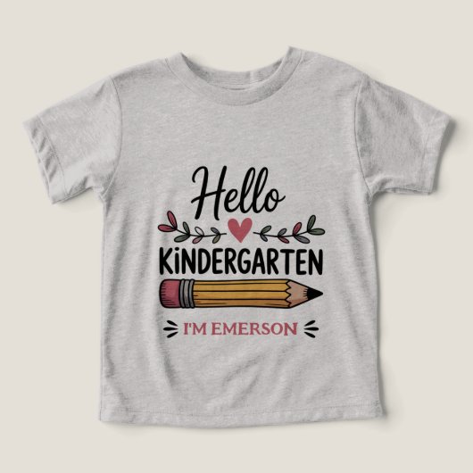 Hallo Kindergarten Personalisiert zurück zur Schul (Design Vorderseite)