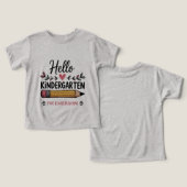 Hallo Kindergarten Personalisiert zurück zur Schul (Design Vorderseite & Rückseite)