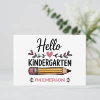Hallo Kindergarten Personalisiert zurück zur Schul
