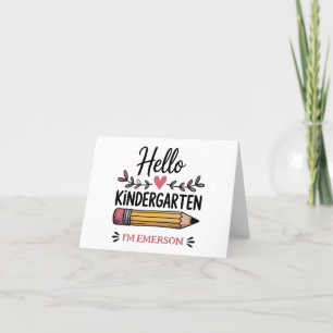 Hallo Kindergarten Personalisierte Rückkehr zur Sc Ankündigung