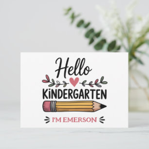 Hallo Kindergarten Personalisierter Rückkehr zur S Dankeskarte