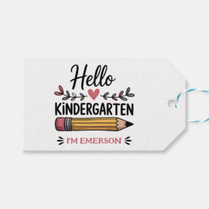 Hallo Kindergarten Personalisierter Rückkehr zur S Geschenkanhänger