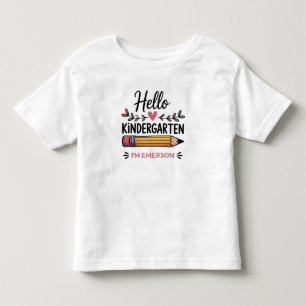 Hallo Kindergarten Personalisierter Rückkehr zur S Kleinkind T-shirt