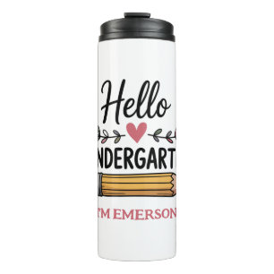 Hallo Kindergarten Personalisierter Rückkehr zur S Thermosbecher