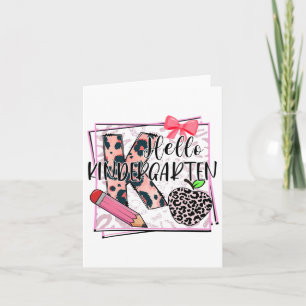 Hallo Kindergarten Pink Leopard Ck To School Leopa Karte