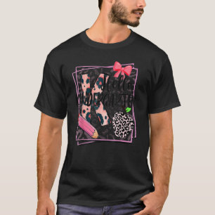 Hallo Kindergarten Pink Leopard Zurück zur Schule T-Shirt