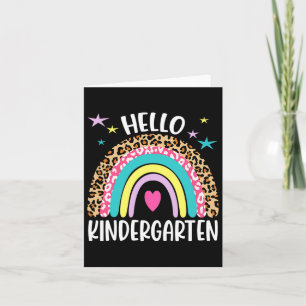 Hallo Kindergarten Rainbow Byck To School Lehrer Karte