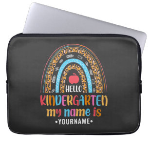 Hallo Kindergarten Rainbow Erster Schultag Laptopschutzhülle
