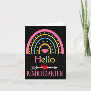 Hallo Kindergarten Rainbow Erster Tag zurück nach Karte