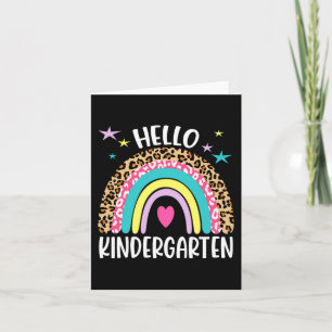 Hallo Kindergarten Rainbow Zurück zum Schullehrer Karte
