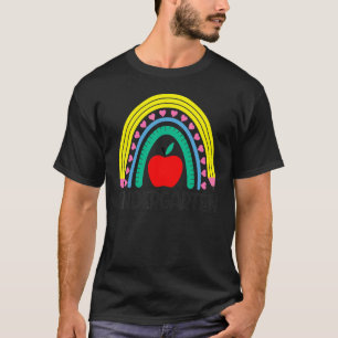 Hallo Kindergarten Regenbogen Lehrer Schüler Zurüc T-Shirt