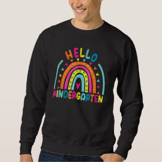 Hallo Kindergarten Regenbogen Zurück zur Schule fü Sweatshirt