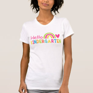Hallo Kindergarten Regenbogen Zurück zur Schule Le T-Shirt