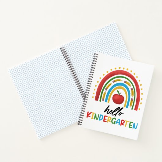 Hallo Kindergarten Schule Regenbogen zurück zur Sc Notizblock (Innenseite)