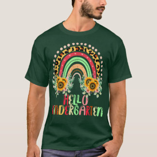 Hallo Kindergarten T-Shirts Sonnenblumen Rainbow L