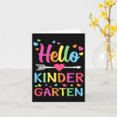 Hallo Kindergarten Team Kinder Byck to School Tee Karte (Gelbe Blume)