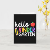 Hallo Kindergarten Team Kinder zurück zum Schulleh Karte (Gelbe Blume)