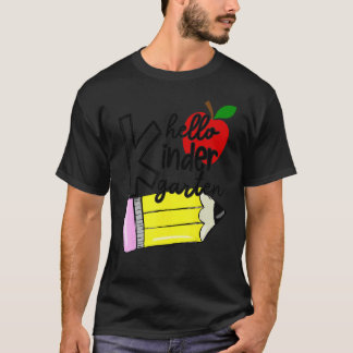 Hallo Kindergarten-Team Kinder Zurück Zur Schule L T-Shirt