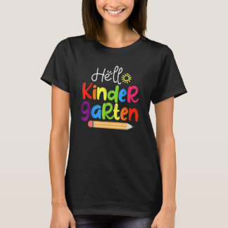 Hallo Kindergarten-Team Kinder Zurück Zur Schule L T-Shirt