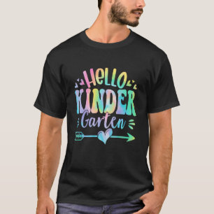 Hallo Kindergarten-Team Tie Dye Zurück zur Schule T-Shirt