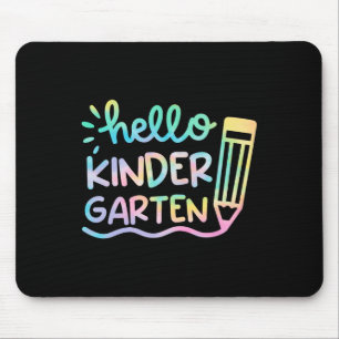 Hallo Kindergarten Tie Dye Lehrer Kinder Zurück Zu Mousepad
