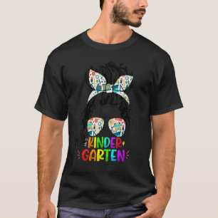 Hallo Kindergarten Unordentlicher Knoten Zurück zu T-Shirt