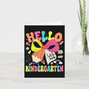 Hallo Kindergarten Wir zurück zur Schule Lehrerin  Karte