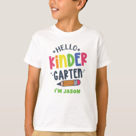 Hallo Kindergarten zurück in die Schule T-Shirt