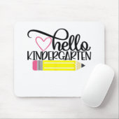 Hallo Kindergarten Zurück zur Lehrerin Mousepad (Mit Mouse)