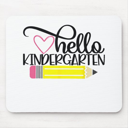 Hallo Kindergarten Zurück zur Lehrerin Mousepad (Vorne)