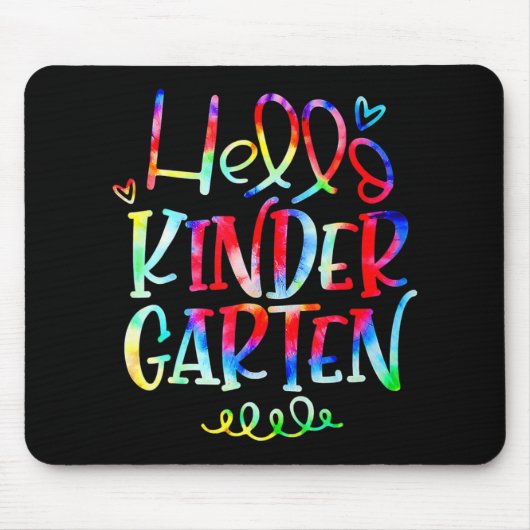 Hallo Kindergarten zurück zur Schule Geschenke für Mousepad (Vorne)