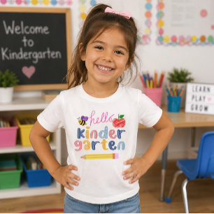 Hallo Kindergarten   Zurück zur Schule Hummel  T-Shirt