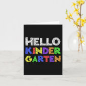 Hallo Kindergarten zurück zur Schule Karte (Gelbe Blume)