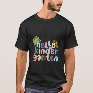 Hallo Kindergarten Zurück zur Schule Lehrer Schüle T-Shirt